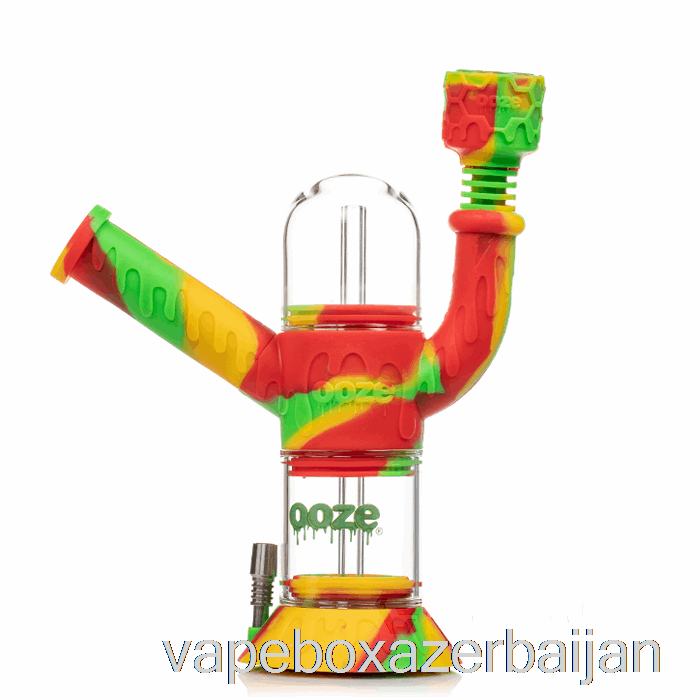 E-Juice Vape Ooze Cranium Silicone Water Pipe Rasta (Green / Red / Yellow)